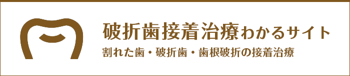 破折歯接着治療かわるサイト 割れた歯・破折歯・歯根破折の接着治療